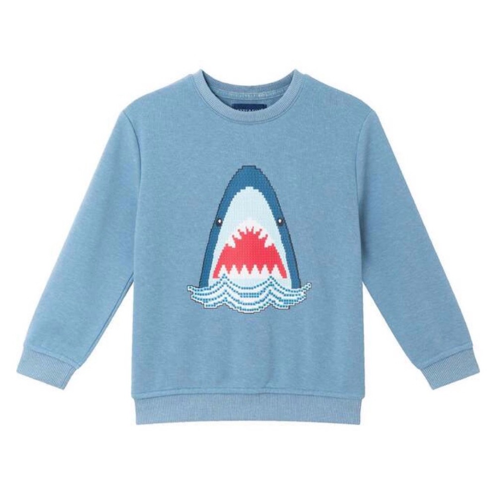 4/$20 🌱 Andy & Evan 3D Dot Shark Patch Sweatshirt 3T